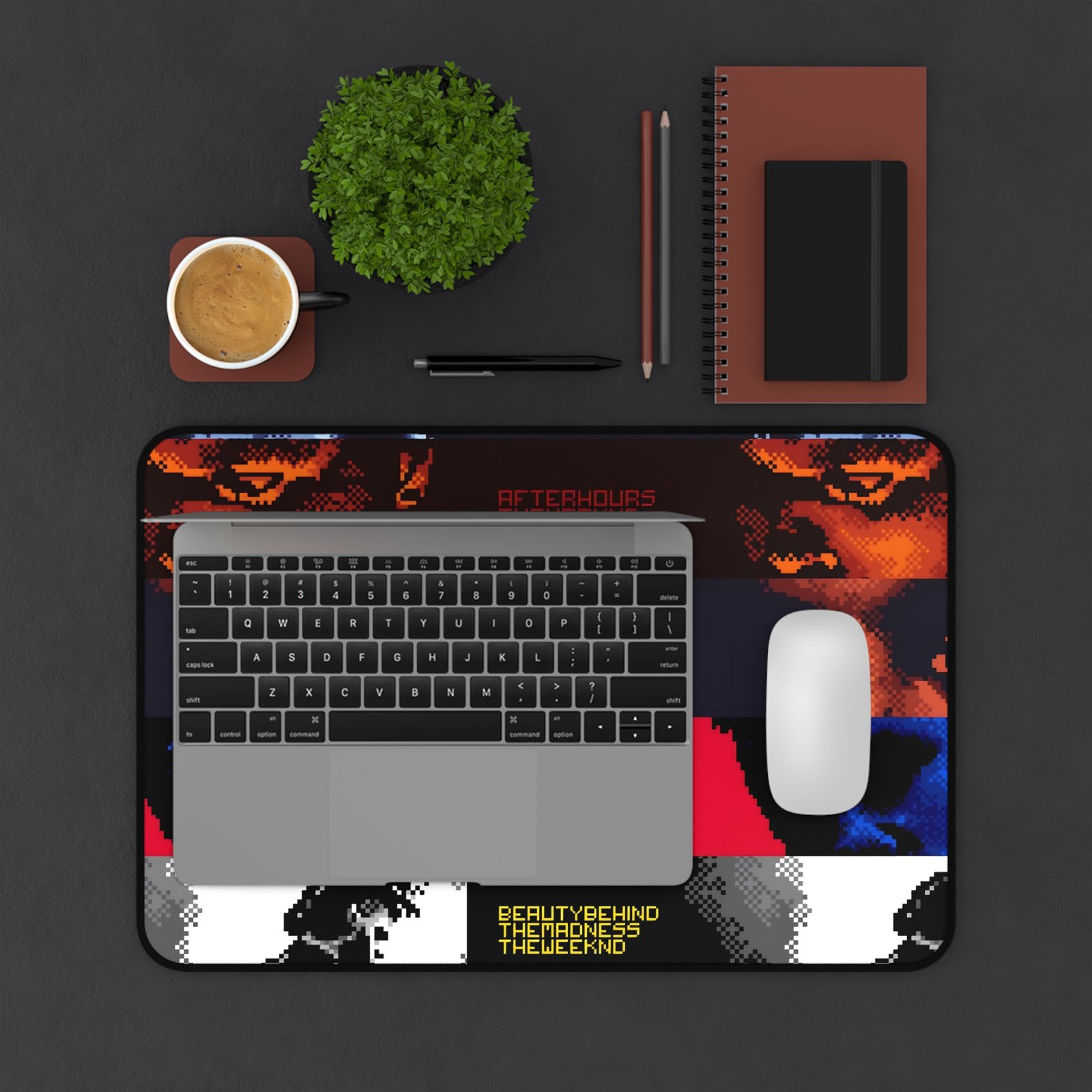 The Weeknd Inspired Desk Mat - Bold Music Art, Home Office Decor, Gadget Accessories, Gamer Gift, Music Lovers - Image 3