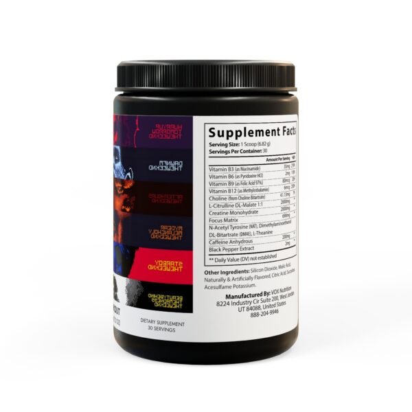Pre-Workout Supplement, Fruit Punch (204g, 7.1oz) - Image 3